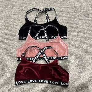 Love Black and Pink Bras with Strappy Details